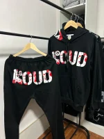 Conjunto Serigrafía Adulto | Loud Rich Or Dead Sangre | Negro - Imagen 3