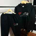 Conjunto Bordado Adulto | Trapstar Clásico | Negro-Rojo - Imagen 2
