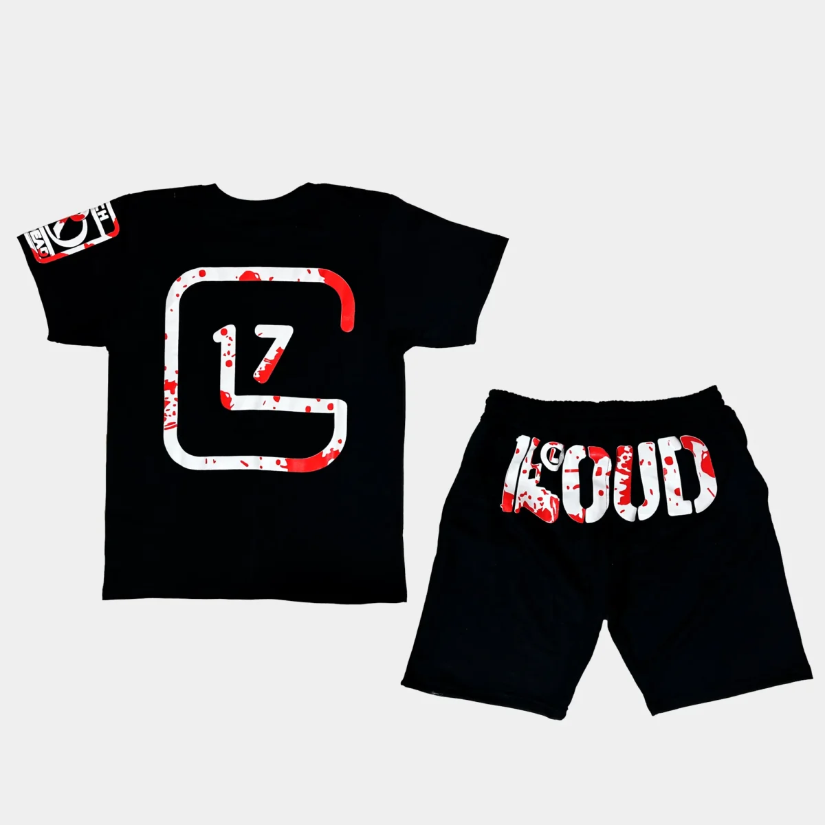 Short y Polera Adulto | Loud Rich or Dead | Negro - Imagen 2