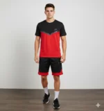 Short y Polera Adulto | Nike Tech | Rojo -Negro - Imagen 2