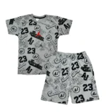 Short y Polera Adulto | Jordan Multilogo | Gris