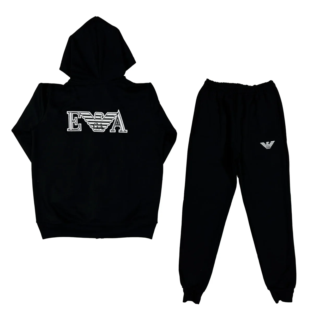 Conjunto Bordado Adulto | Emporio Armani Franja B. Espalda | Negro - Imagen 2