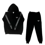 Conjunto Bordado Adulto | Emporio Armani Franja B. Espalda | Negro